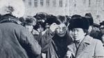 S.Zorig a Ts.Elbegdorž -demonstrace 1990